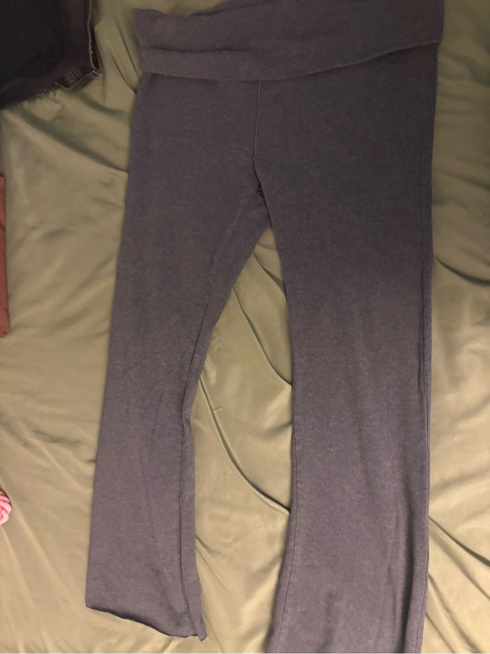 Victoria's Secret Girls' Dark Gray Fold-Over Waist Leggings